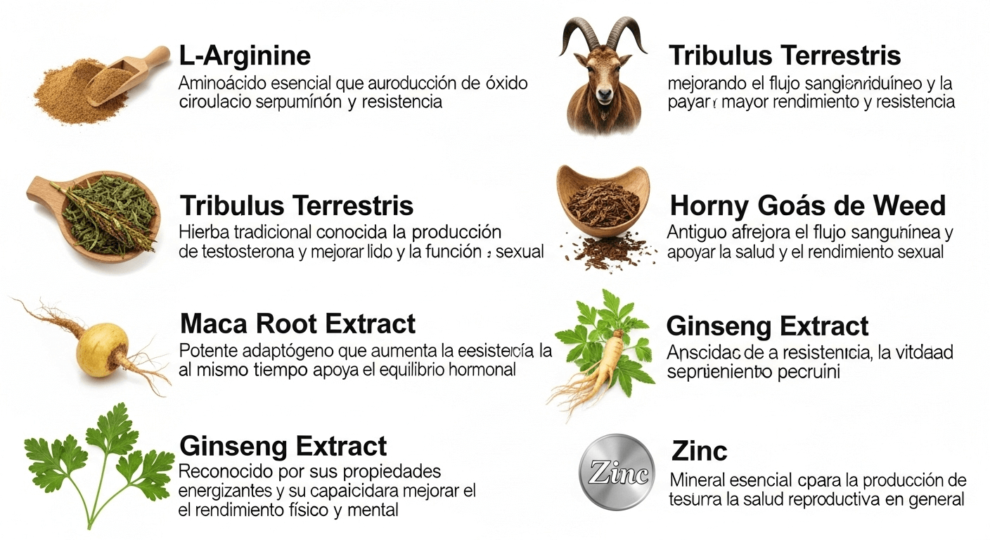 Ingredientes naturales de MANHOOD PLUS